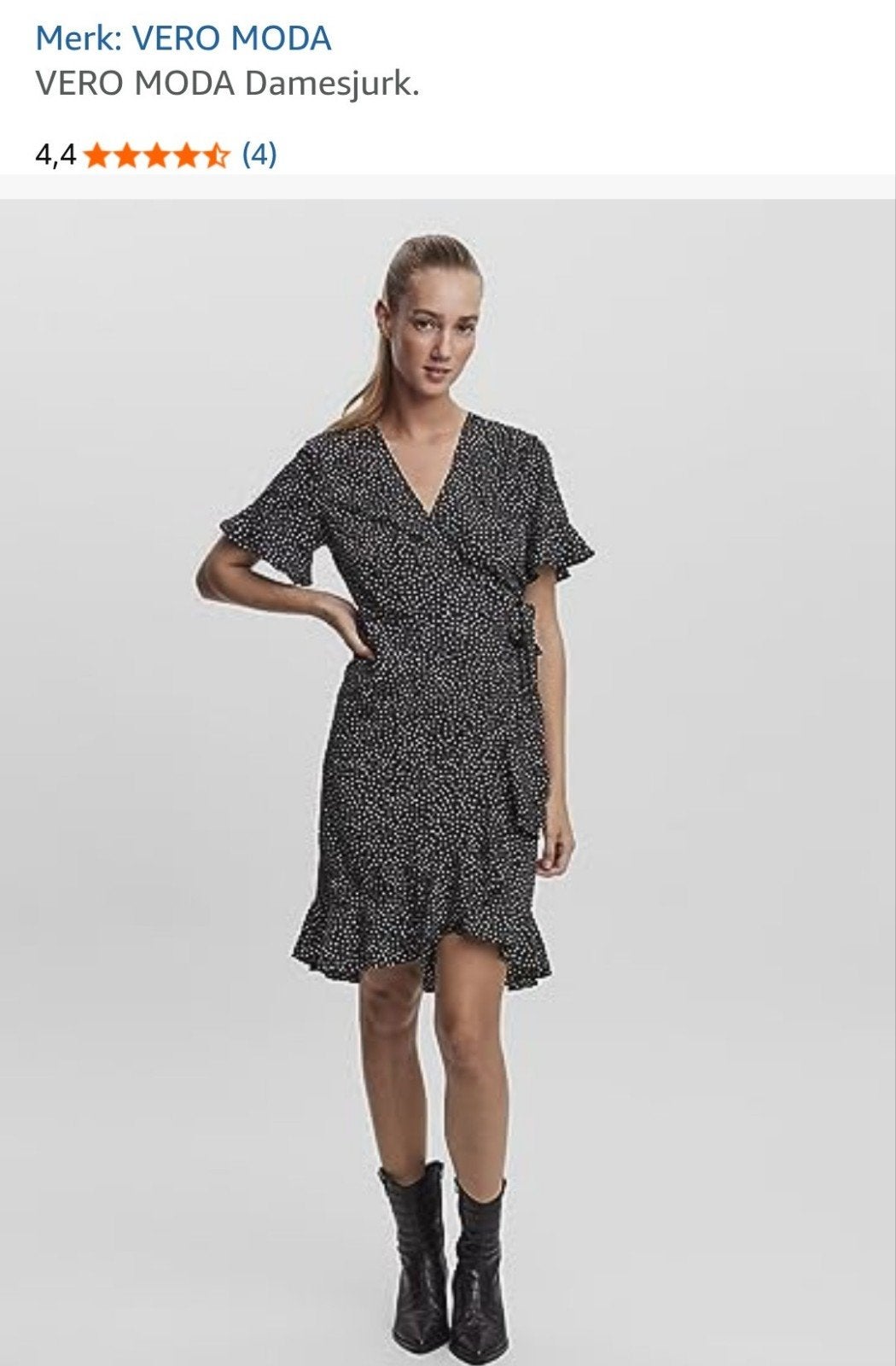 Vero Moda stippen jurk, Kleding | Dames, Maat 38/40 (M), Vero Moda, Zwart, Nieuw