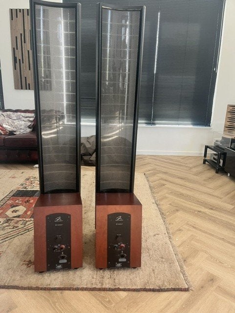 Martin Logan Ethos + MIT Z Cord 2 stroomkabels, Vloerstaande luidspreker, Zo goed als nieuw, Ophalen, 150 watt of meer