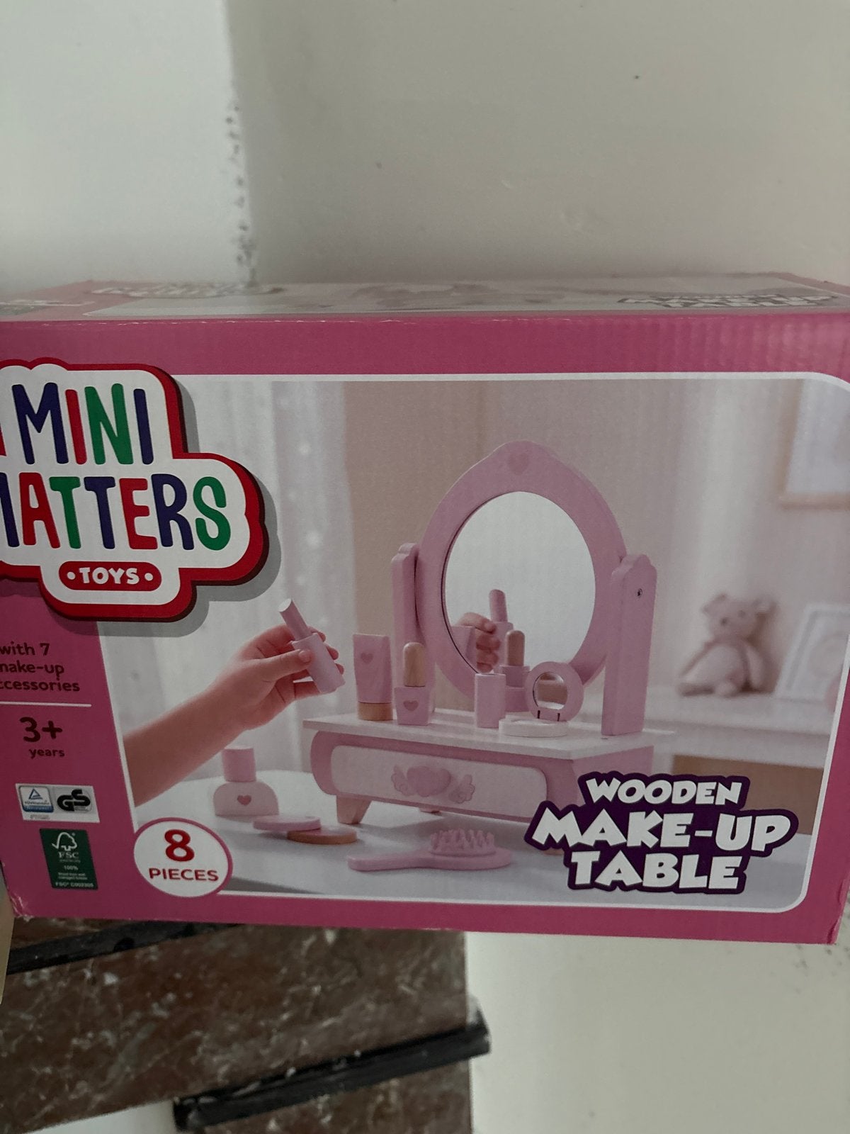 Mini Matters Houten Make-up Tafel Speelset voor Kinderen, Kinderen en Baby's, Ophalen of Verzenden, Nieuw, Meisje