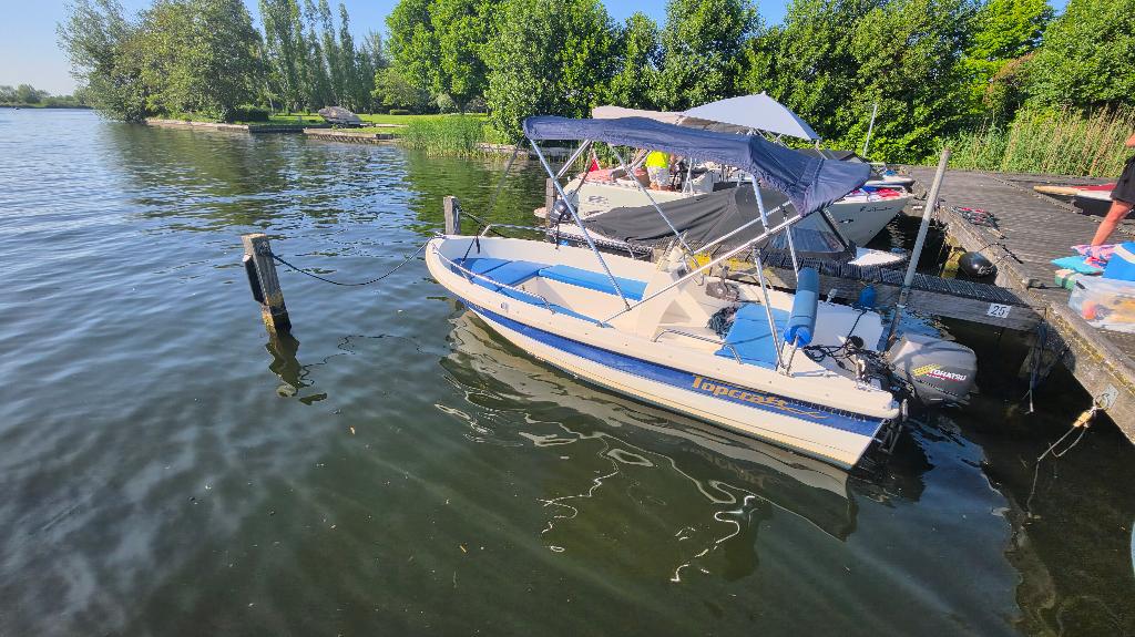 Topcraft Futura - vaarklaar met trailer, Ophalen, Kunststof, Gebruikt, Tot 10 pk