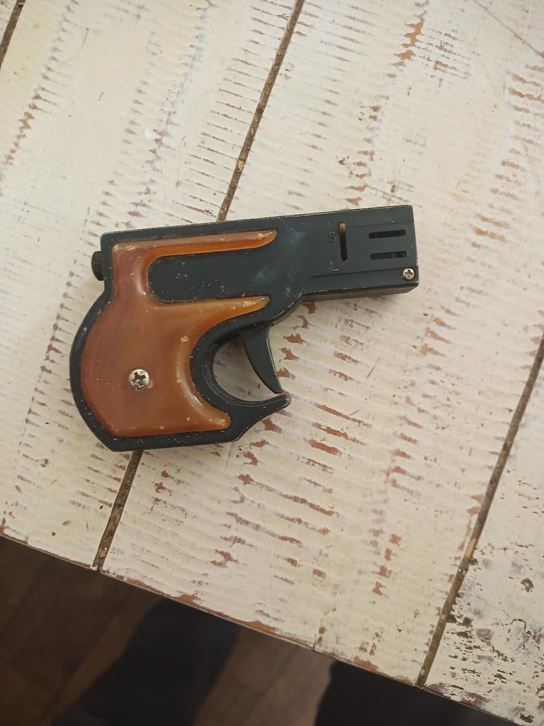 Antieke Aansteker in de vorm van een pistool, Ophalen of Verzenden, Gebruikt, Aansteker