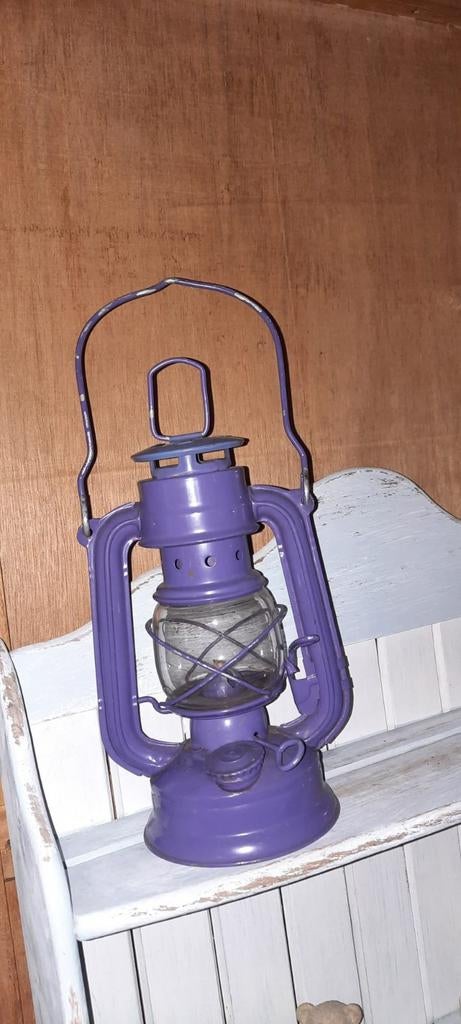 Paars windlicht lantaarntje., Antiek en Kunst, Ophalen of Verzenden
