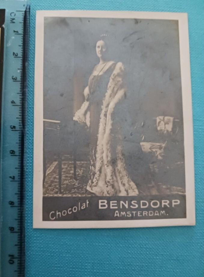 Bensdorp Amsterdam koningin Wilhelmina, Verzenden, Gebruikt, Nederland, Kaart, Foto of Prent
