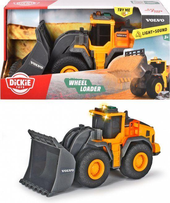 Dickie Toys: Volvo Bulldozer met licht en geluid 23 cm, ., Nieuw, Ophalen of Verzenden, .