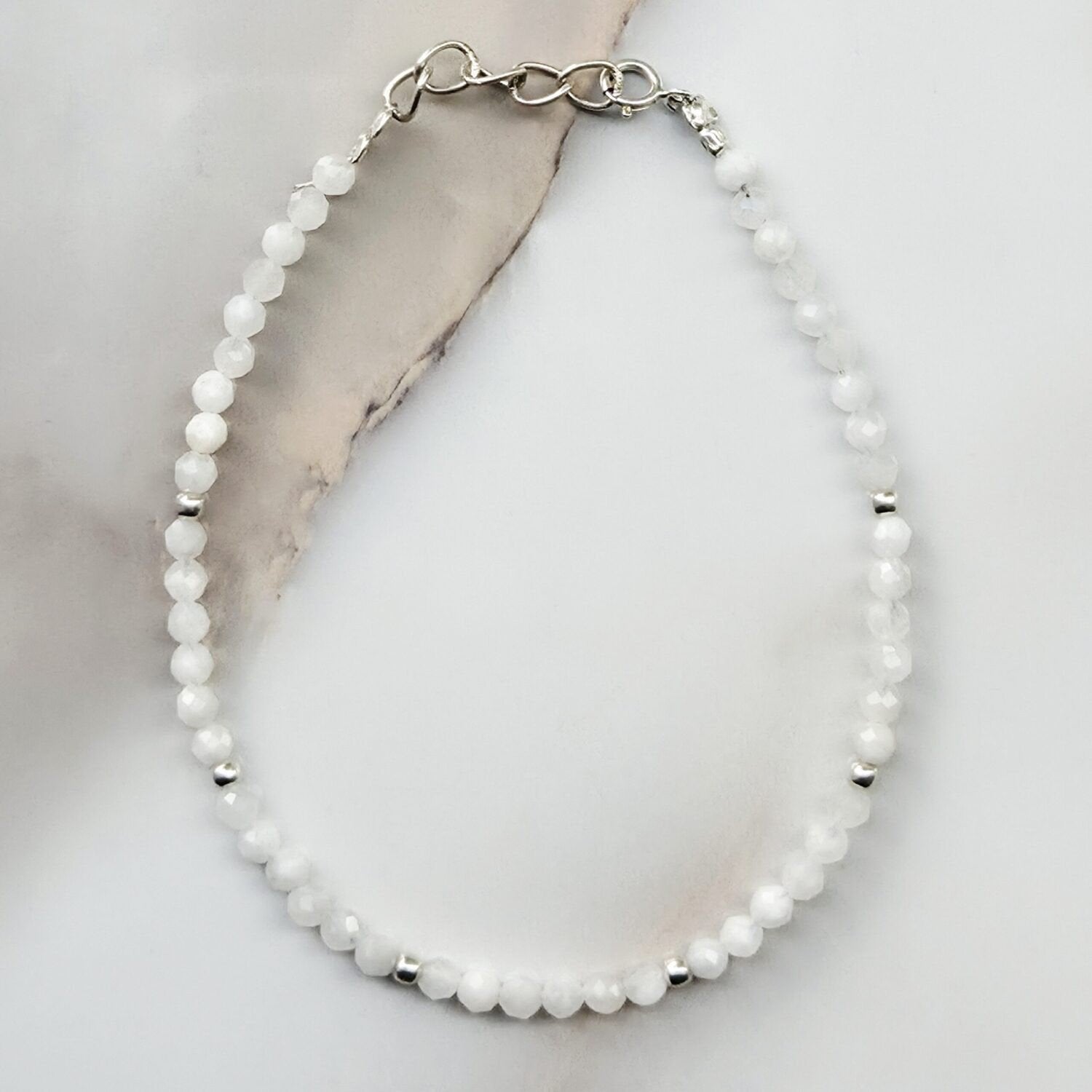 Armband Maansteen S925 zilver, Verzenden, Nieuw