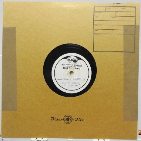 blues 78Toeren Testpersing Ishman Bracey., Ophalen of Verzenden, Zo goed als nieuw, 10 inch, Blues