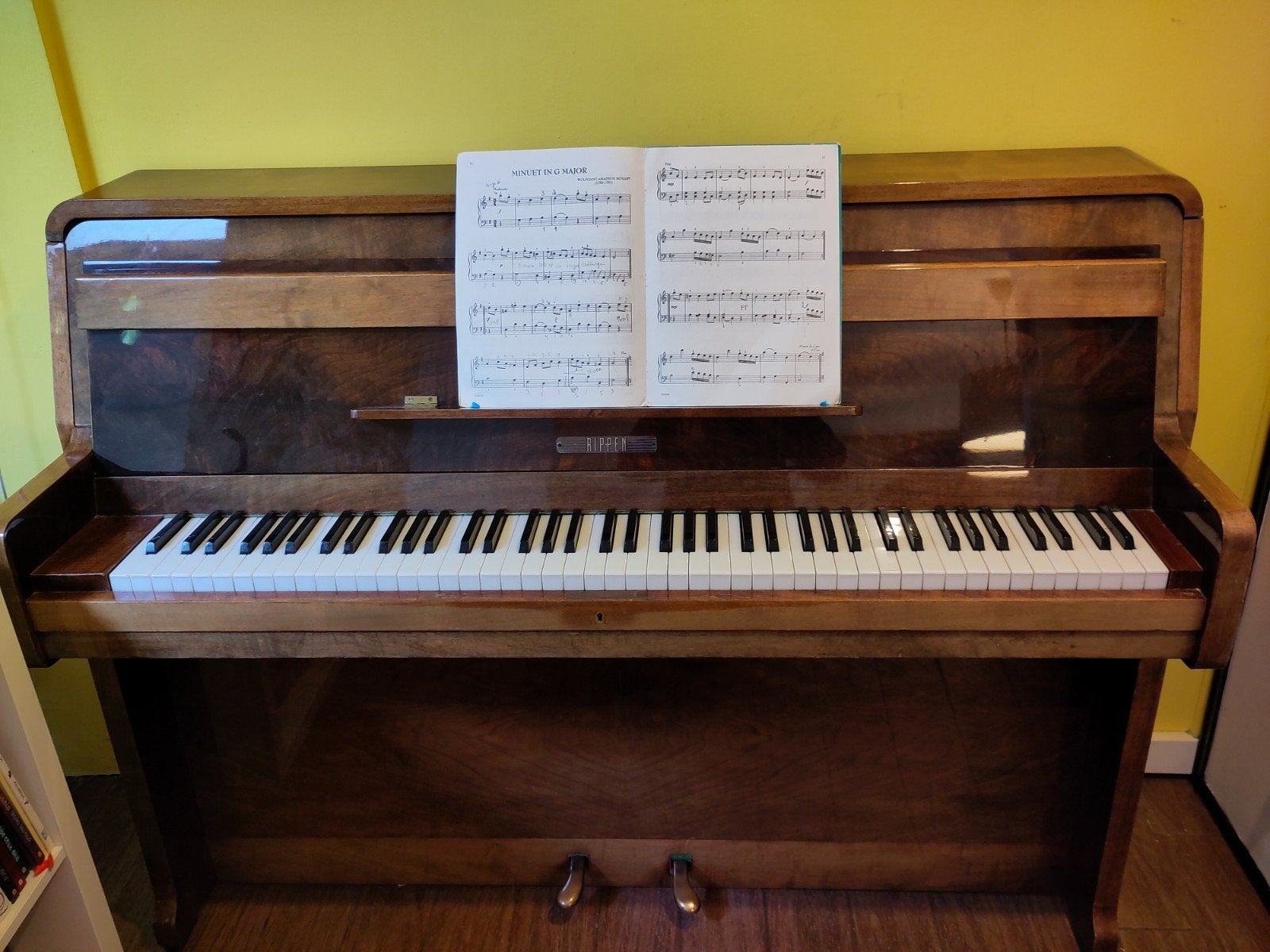 Rippen piano, Ophalen, Gebruikt