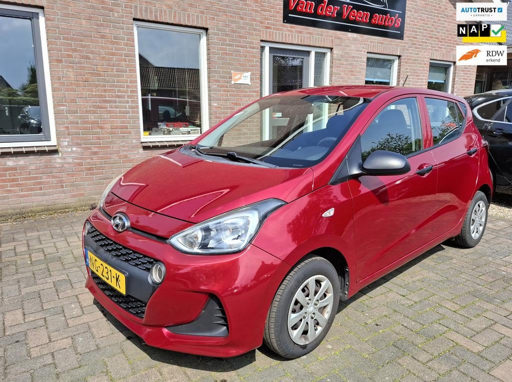 Hyundai I10 1.0i i-Motion. Zeer netjes en goed onderhouden., Voorwielaandrijving, Stof, Gebruikt, 4 stoelen
