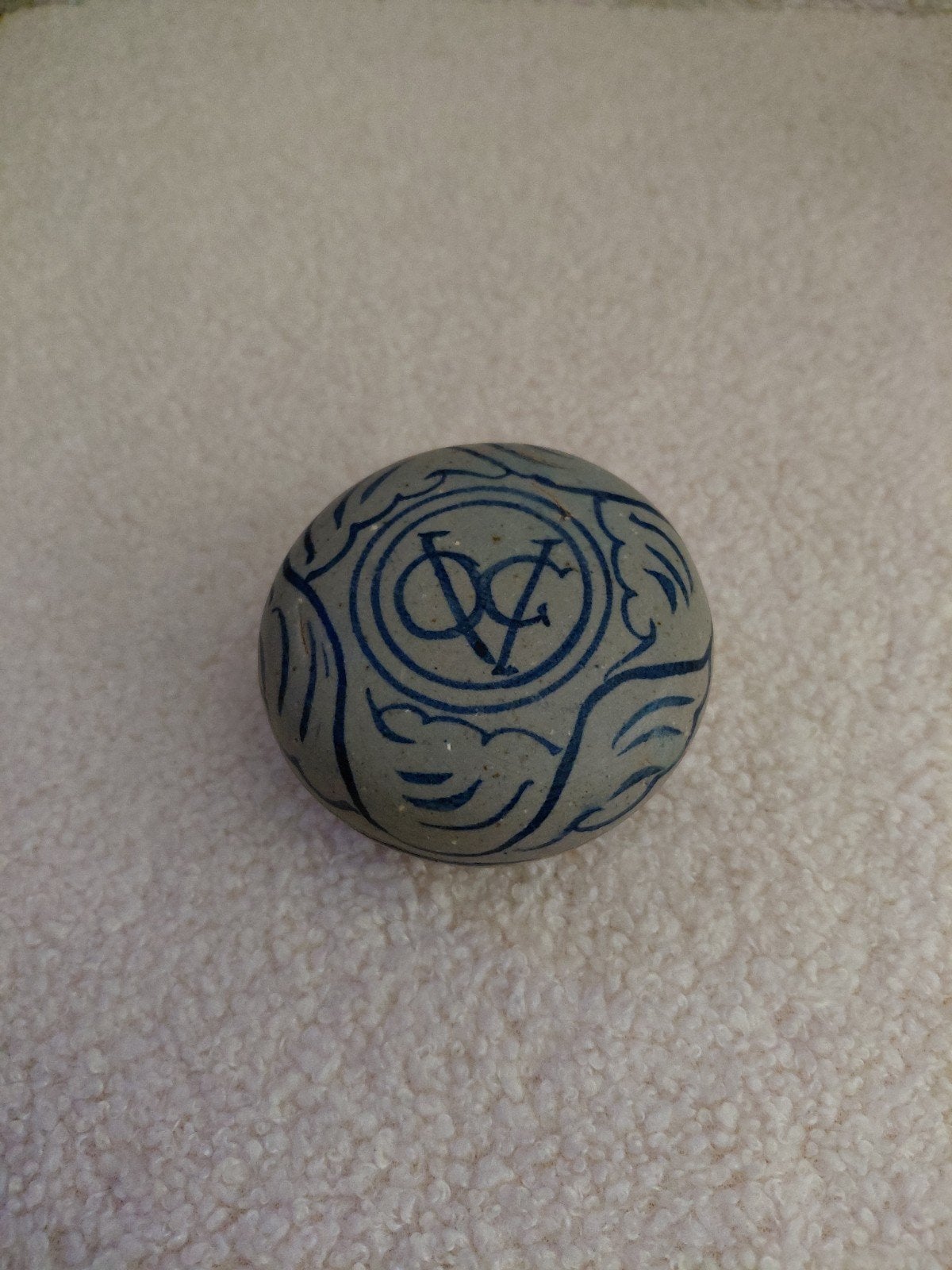 VOC zalfpotje, breed 7.5 cm, helemaal gaaf, Antiek en Kunst, Ophalen of Verzenden