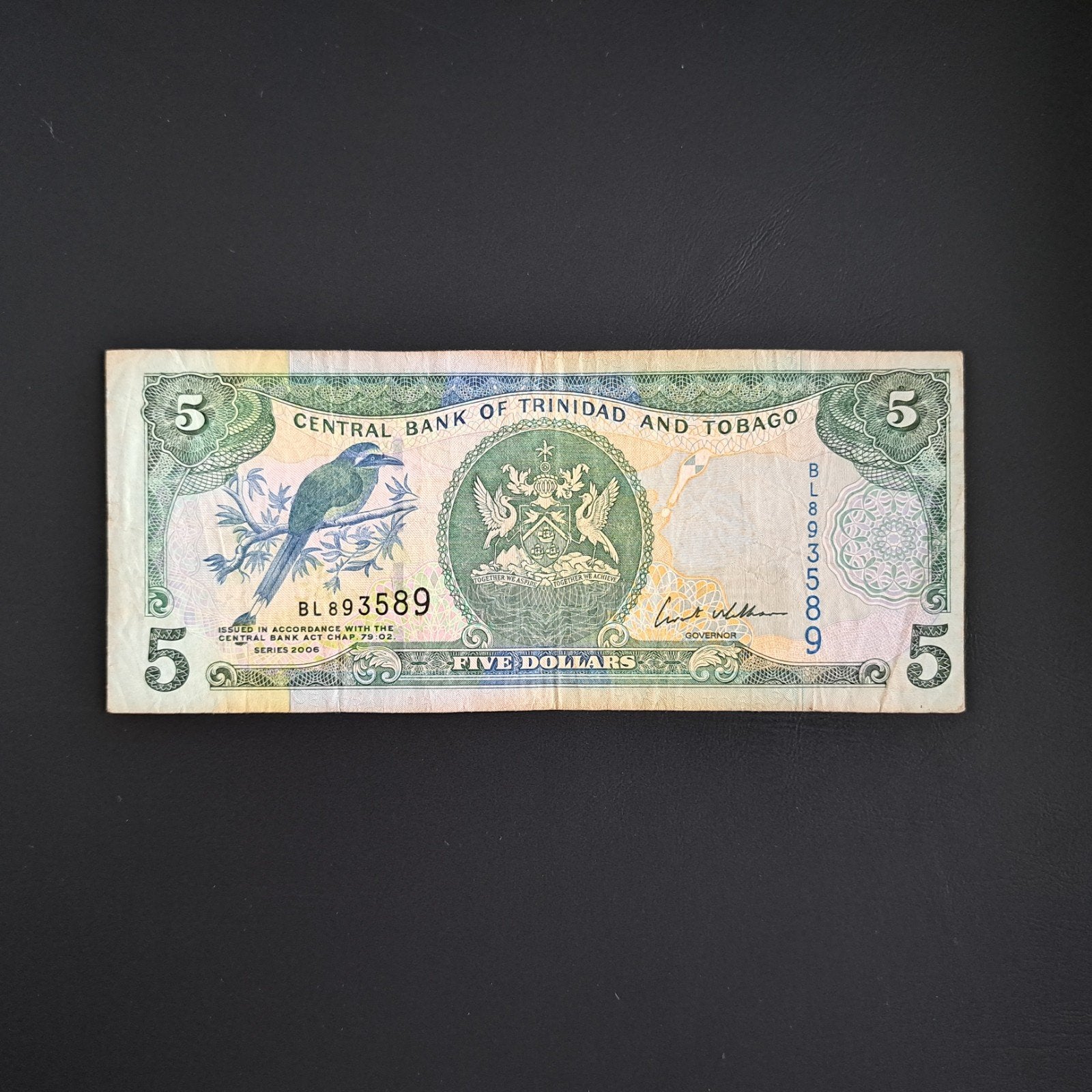 5 dollar Trinidad en Tobago #008, Verzenden, Noord-Amerika, Los biljet