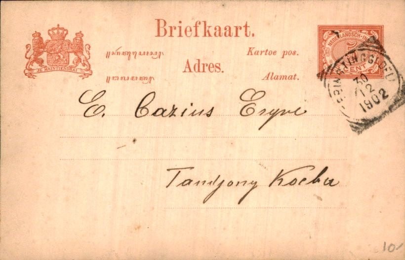Nederlands-Indië - Stempel - 1902/1903, Verzenden, Briefkaart