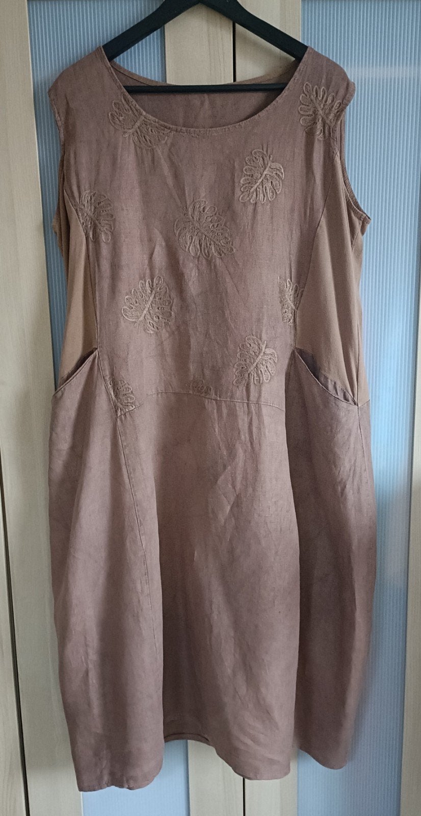 Twee linnen jurken. Afzonderlijk te koop. Alleen ophalen., Kleding | Dames, Grote Maten, Ophalen, Nieuw, Groen, Jurk