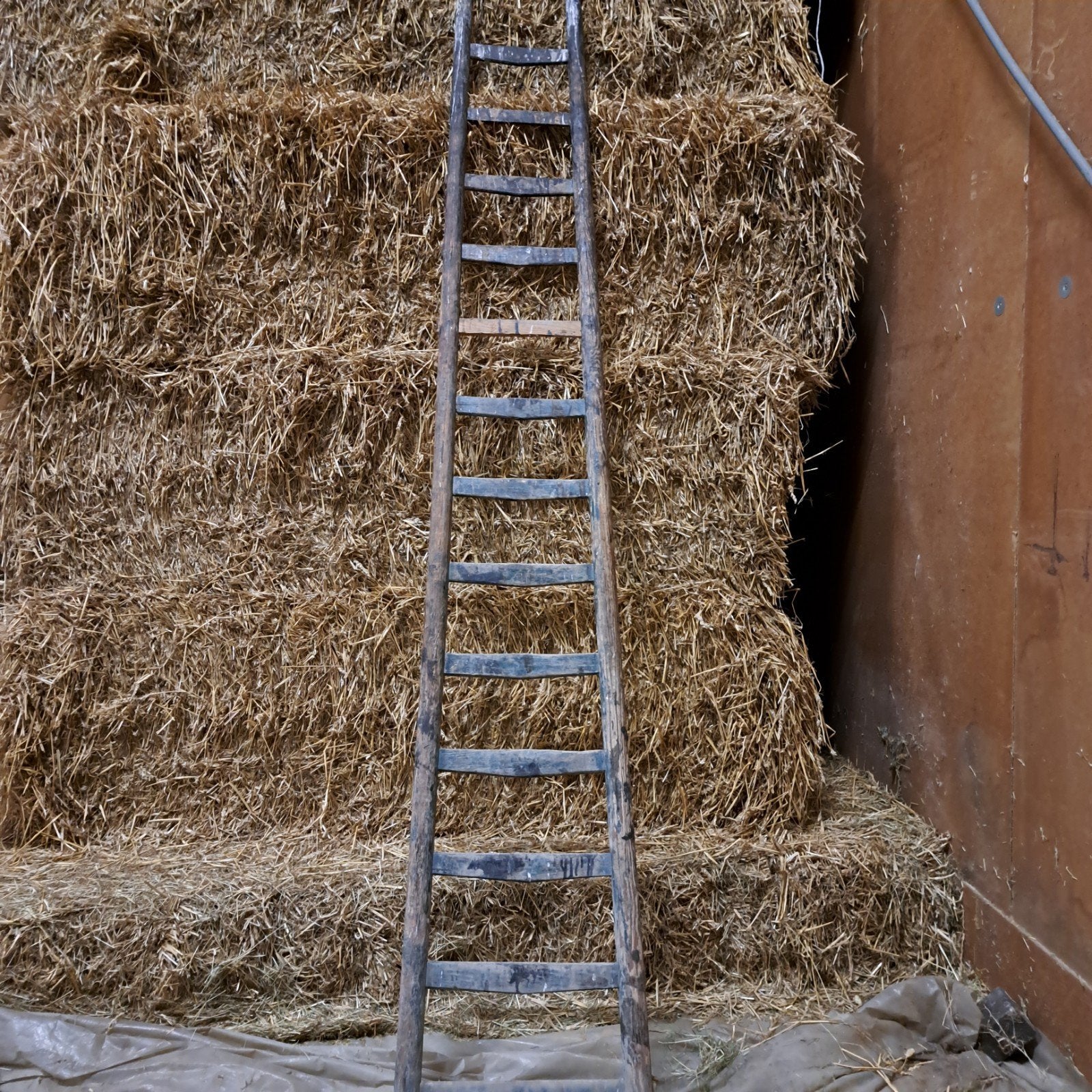 Antieke houten ladder voor decoratie, Ophalen