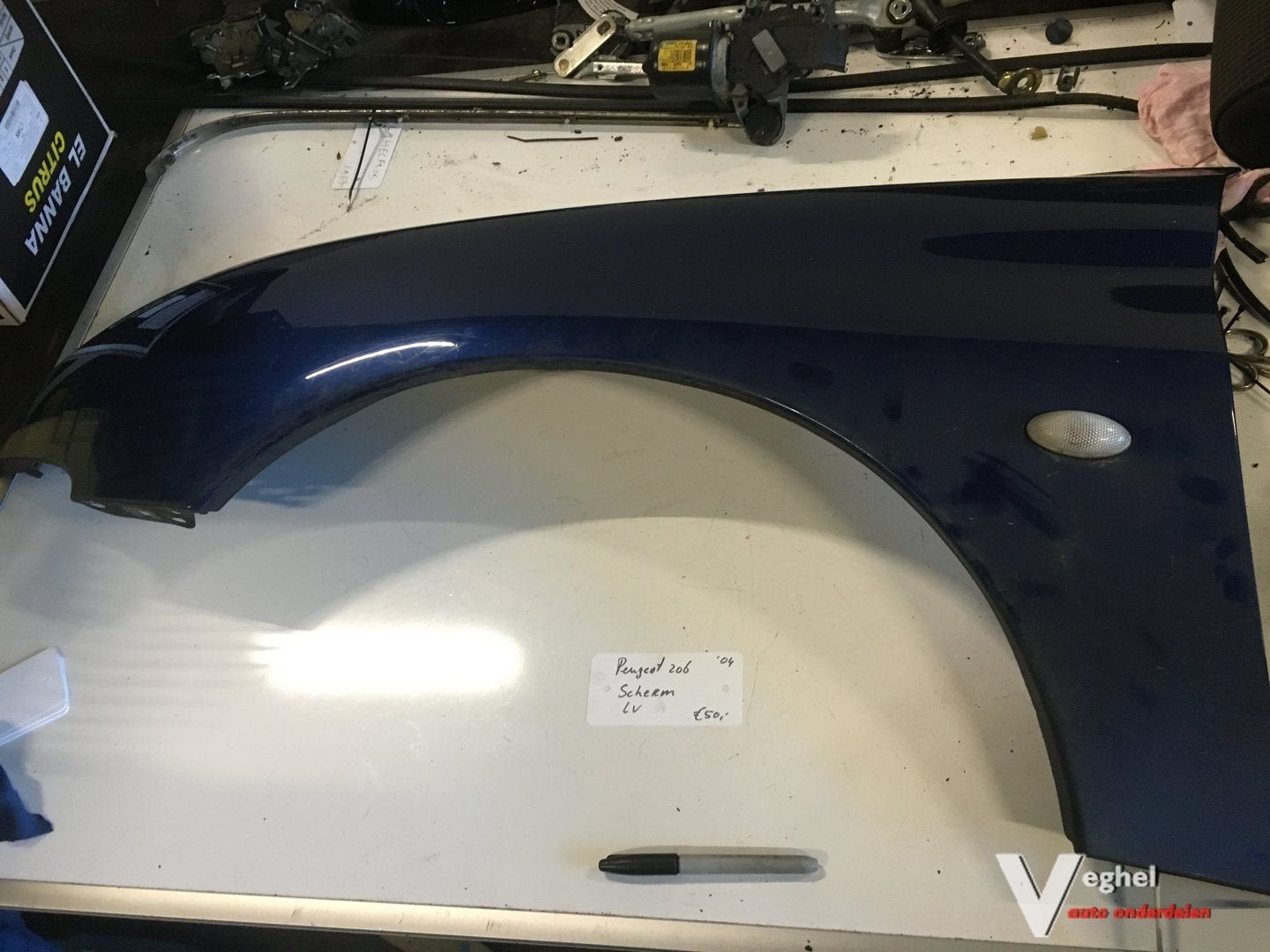 Peugeot 206 2004 Scherm  / Spatboard  Linksvoor, Ophalen, Gebruikt, -, -