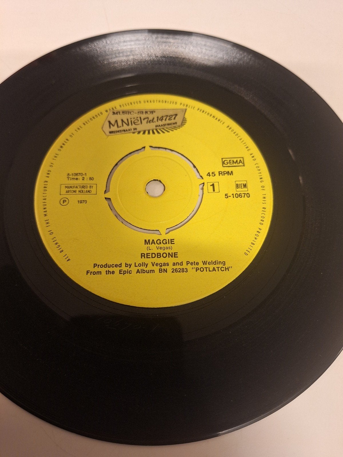 Redbone - Maggie, 1970., Cd's en Dvd's, Vinyl | Rock, Verzenden, 7 inch, Poprock