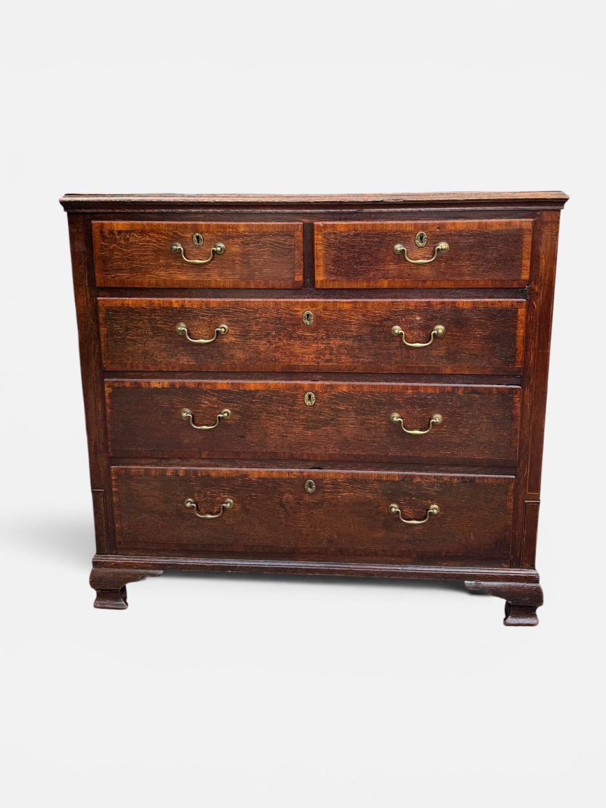Antieke Engelse ladekast commode 18e eeuw, Huis en Inrichting, Kasten | Ladekasten, Ophalen, 100 tot 150 cm, Eikenhout, Minder dan 100 cm