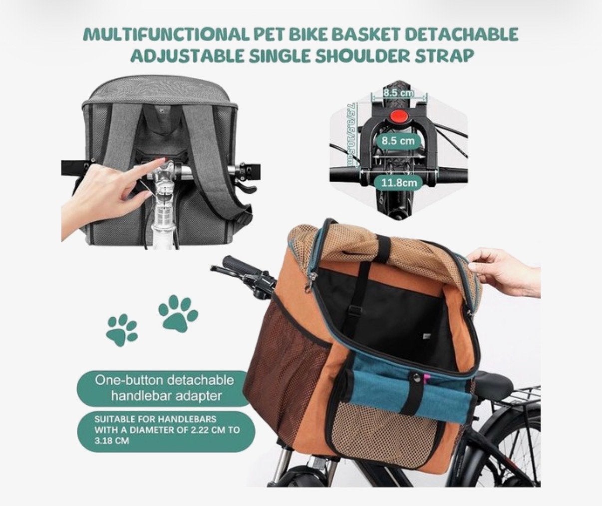 Hondenfietsmand / Kattenfietsmand - Zo goed als nieuw, Fietsen en Brommers, Fietsaccessoires | Fietsmanden, Ophalen of Verzenden