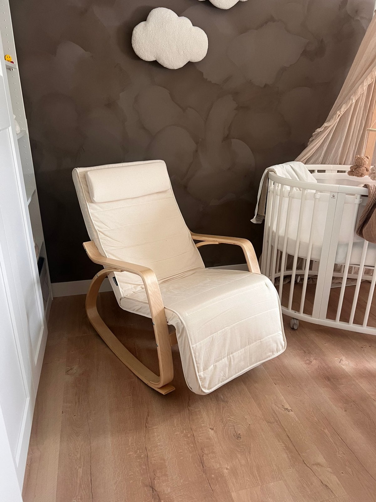Schommelstoel / stoel tectake, Ophalen, Minder dan 75 cm, Nieuw, Stof