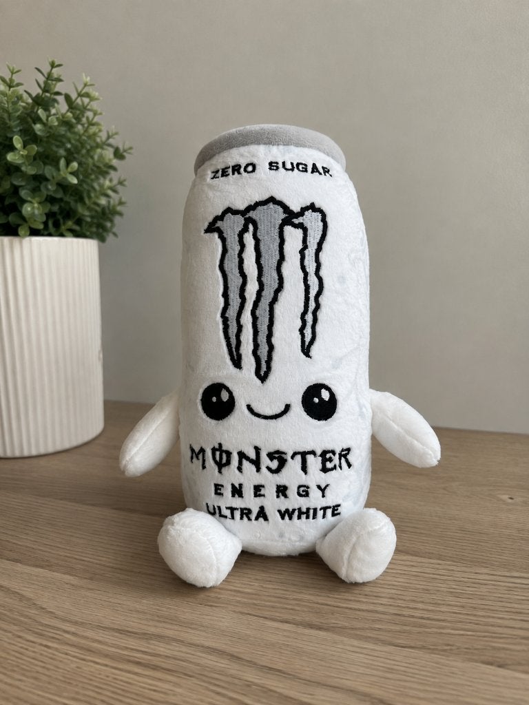 Monster Energy Ultra White Knuffel 23 cm – Nieuw, Kinderen en Baby's, Overige merken, Verzenden, Overige typen, Nieuw