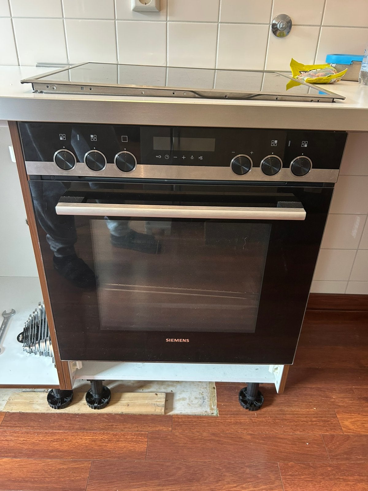 Siemens inbouw oven en inductiekookplaat, Witgoed en Apparatuur, Ophalen, 4 kookzones, Zo goed als nieuw, Inbouw