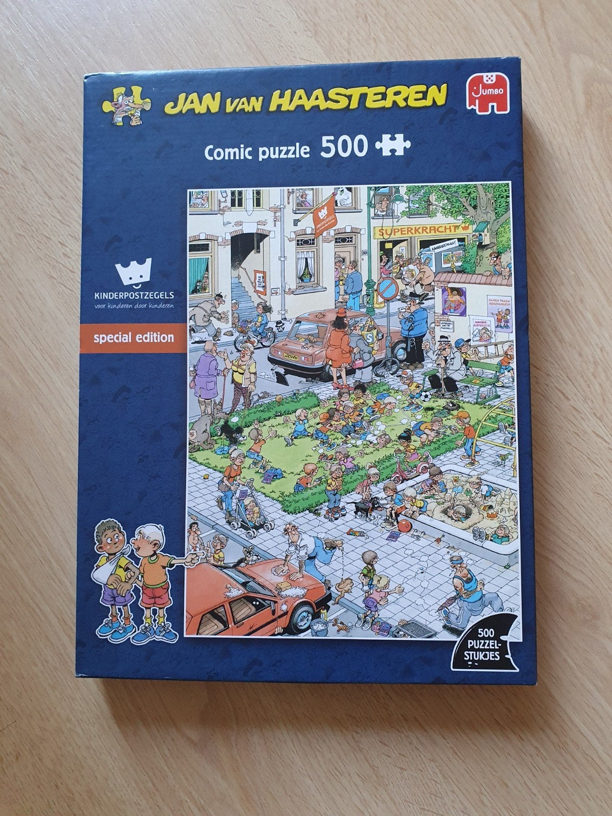 Jan van Haasteren puzzel kinderpostzegels, Hobby en Vrije tijd, Denksport en Puzzels, Ophalen of Verzenden, 500 t/m 1500 stukjes
