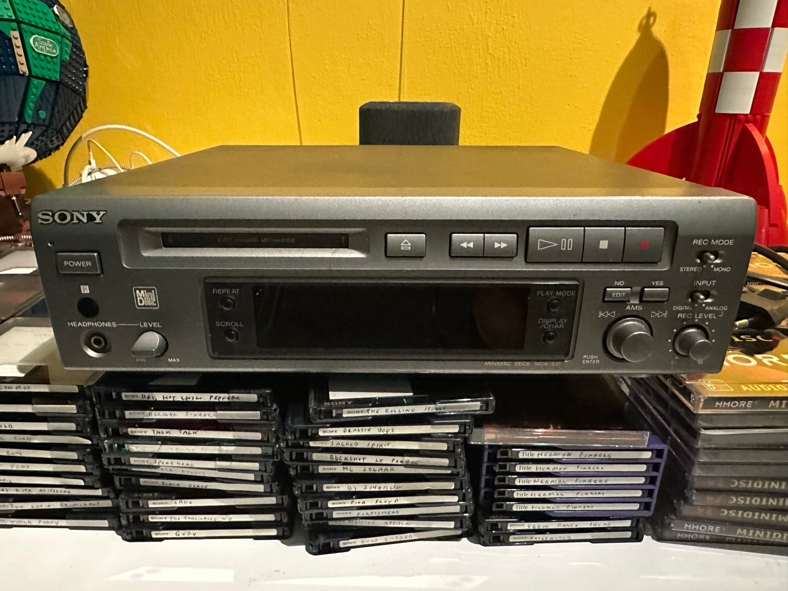 Sony MDS-S37 MiniDisc Deck, Ophalen, Minidisc-recorder