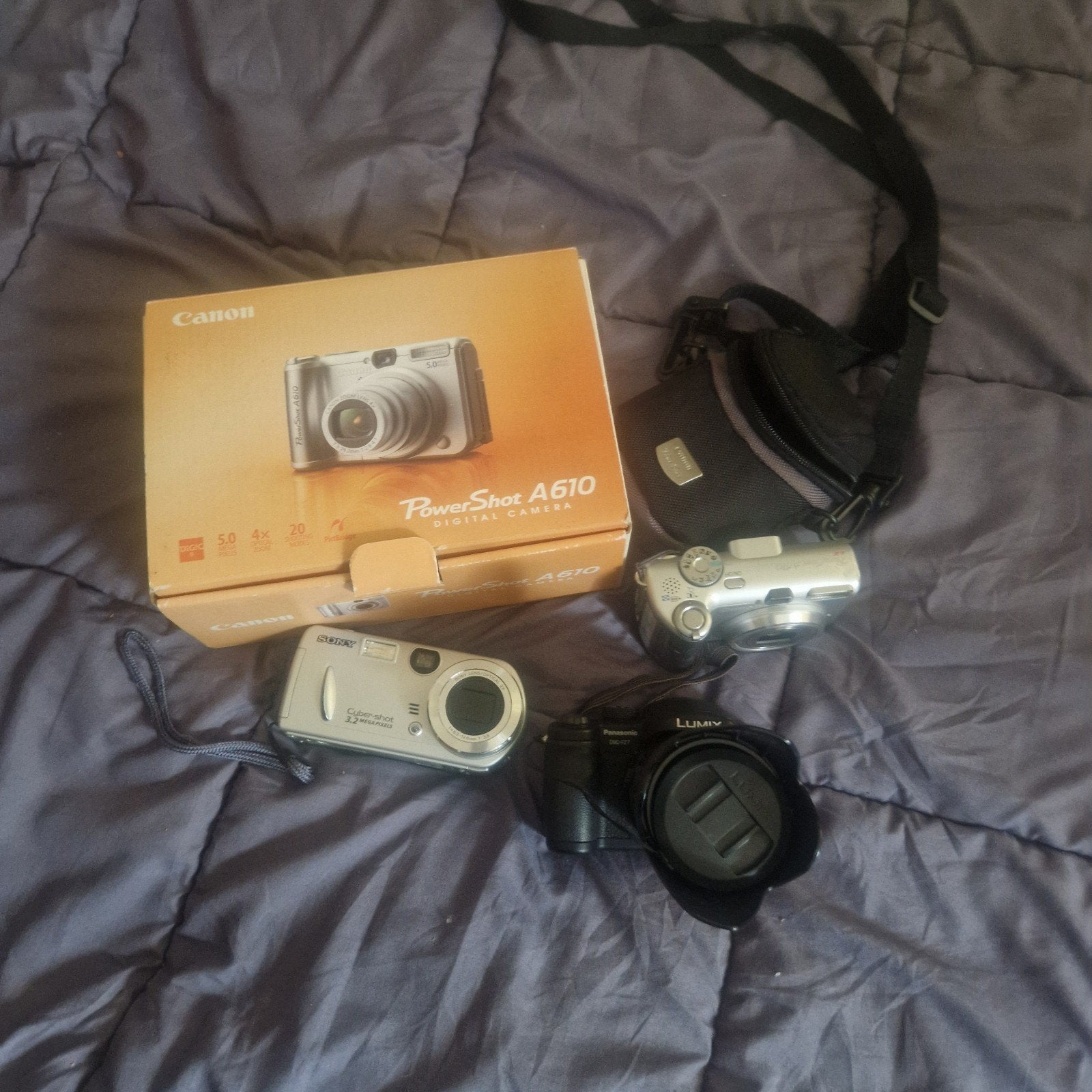 digitale camera sony canon panasonic, Ophalen of Verzenden, Sony, 8 keer of meer