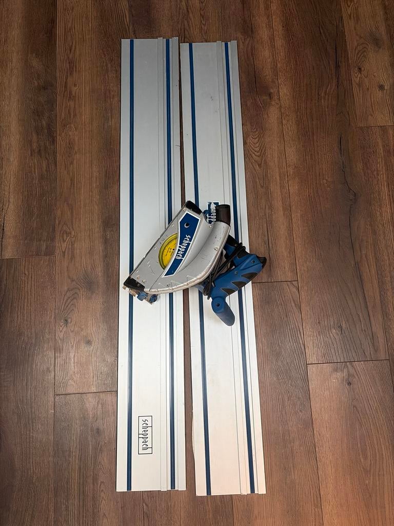 Scheppach Invalzaag met geleiderail, Doe-het-zelf en Verbouw, Ophalen, Gebruikt, Invalzaag, 30 tot 70 mm