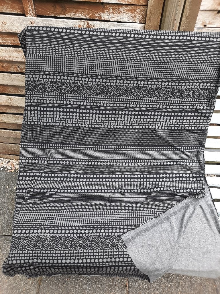 tricot grijs zwart stof 150 cm van 150 cm breed, Overige materialen, 120 cm of meer, Nieuw, Ophalen of Verzenden