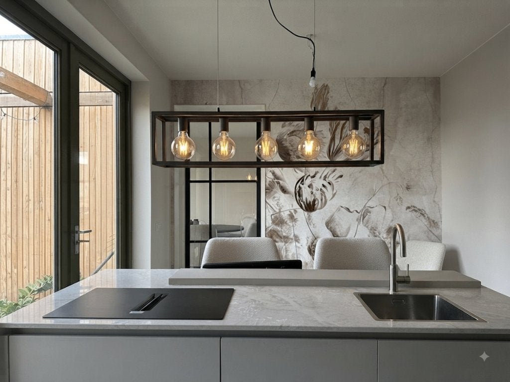 Hanglamp, Huis en Inrichting, Lampen | Hanglampen, Ophalen, Industriëel metaal, E27 (groot), Zo goed als nieuw