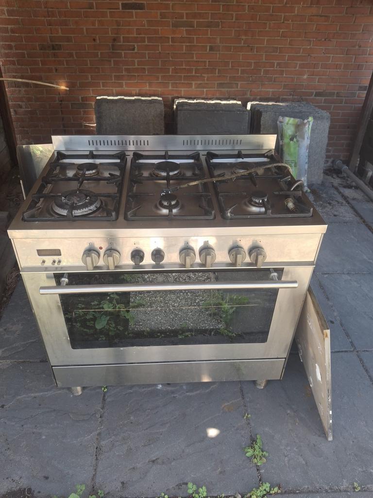 Gasfornuis oven afzuigkap Purmerend, Ophalen, Gebruikt, Gas, Vrijstaand