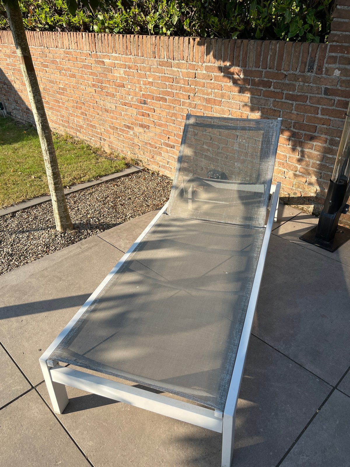 Tuin Ligbed met verstelbare hoofdsteun, Ophalen, Gebruikt, Kunststof, Verstelbaar