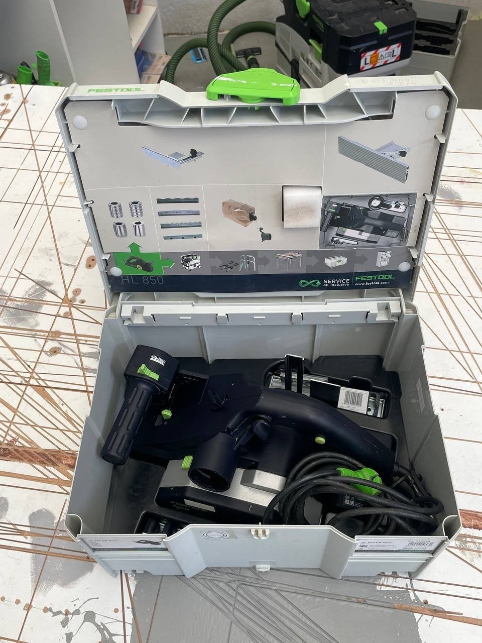 Festool Schaafmachine HL 850 EB-Plus in Systainer, Ophalen of Verzenden, Gebruikt, Elektrisch