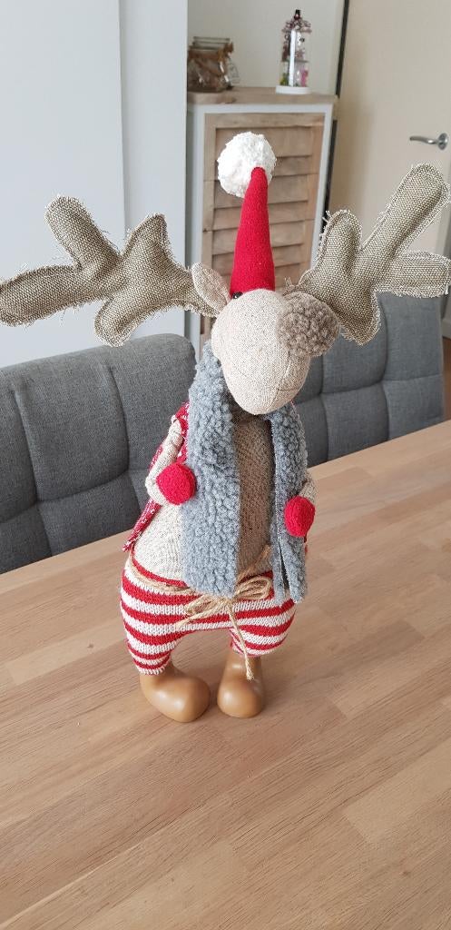 Kerst decoratie rendier , Ophalen of Verzenden, Zo goed als nieuw