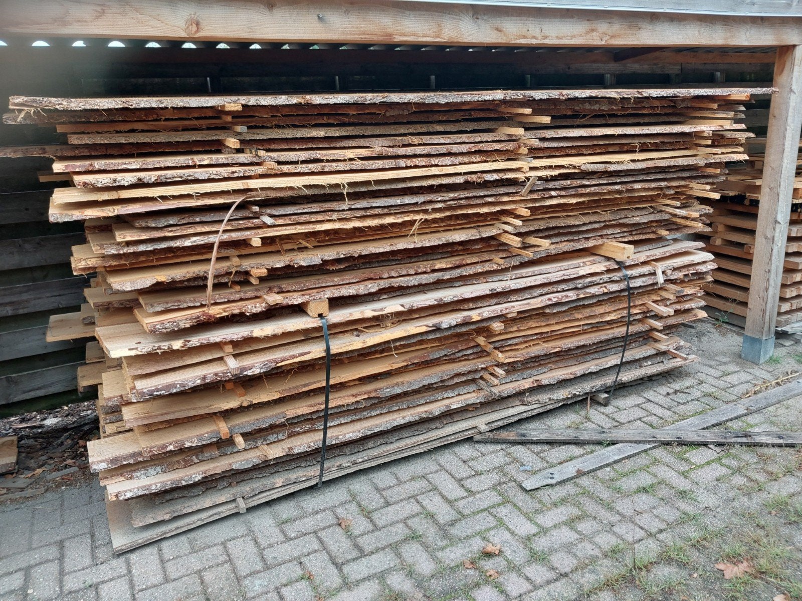 Schaaldelen ca. 3m lang, breedte ca. 20/45cm, Doe-het-zelf en Verbouw, Hout en Planken, Gebruikt, 25 tot 50 mm, Ophalen of Verzenden