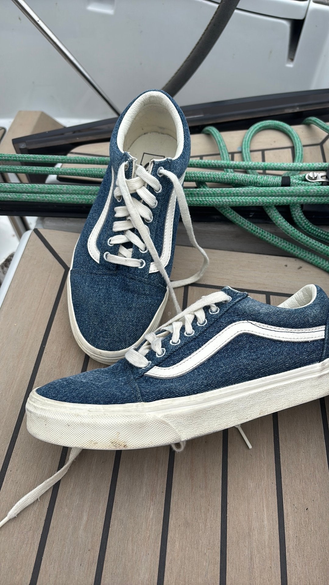 Vans sneakers - dames - mt 40,5 - Denim Blauw, Ophalen of Verzenden, Gedragen, Blauw, Sneakers of Gympen