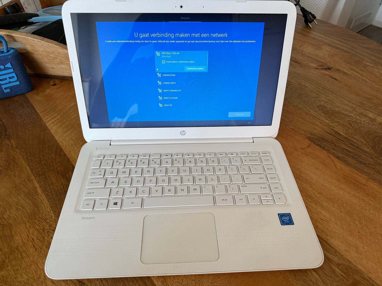 HP Stream Laptop - Wit, Compact en Gebruiksklaar, Gebruikt, Minder dan 4 GB, Qwerty, Minder dan 2 Ghz