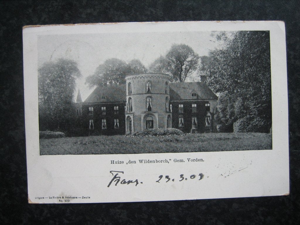 VORDEN Huize De Wildenborch B  1903, Ophalen of Verzenden, Voor 1920, Gelderland