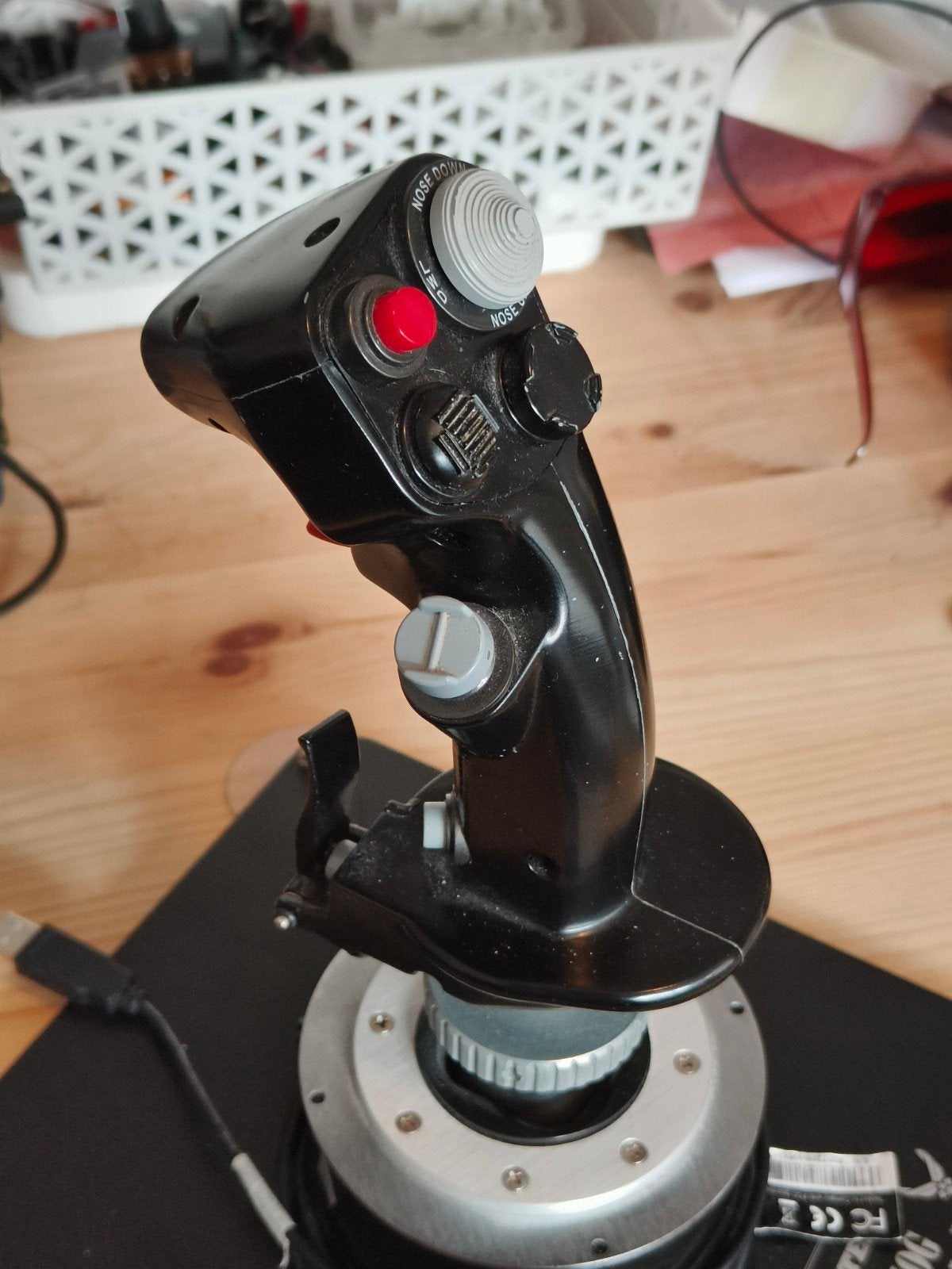 Thrustmaster Warthog Joystick - Replica A-10C / F-16C, Computers en Software, Joysticks, Ophalen of Verzenden, Gebruikt, Thrustmaster
