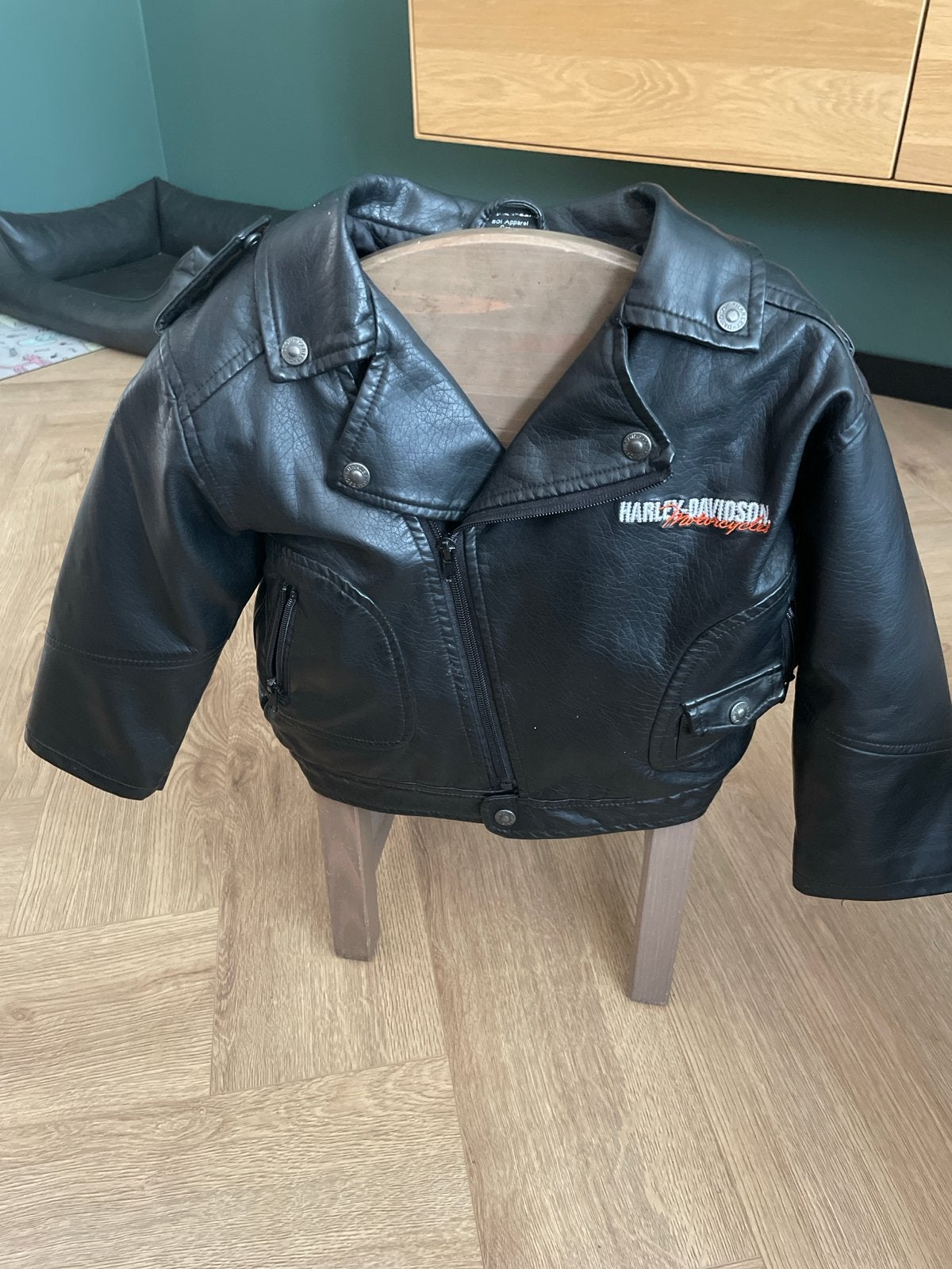 Origineel Harley-Davidson leren kinderjas maat 4(98-104), Ophalen of Verzenden, Zo goed als nieuw, Jongen of Meisje, Jas