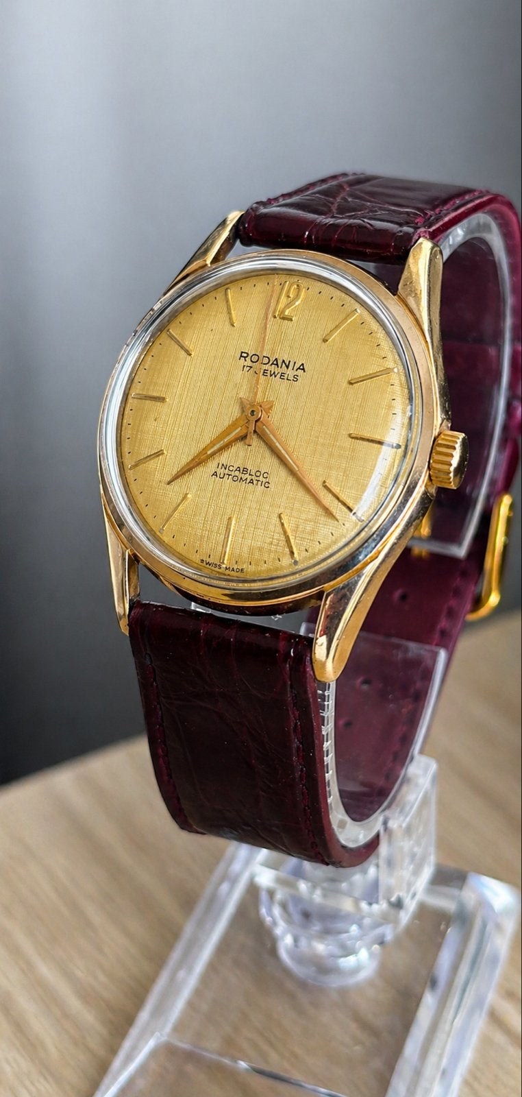 Rodania herenhorloge jaren 60, Overige merken, Overige materialen, Met bandje, Polshorloge