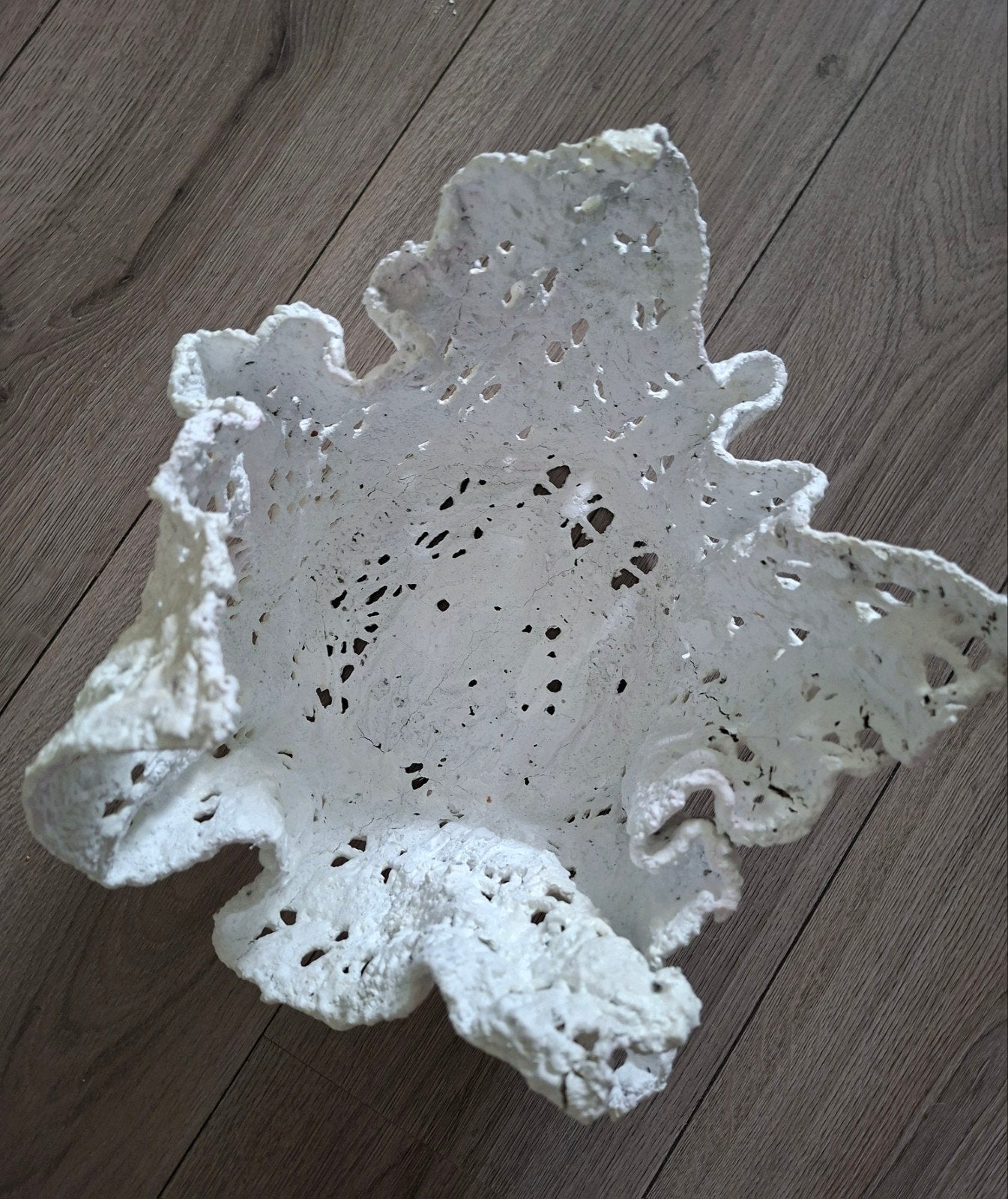 Handgemaakte witte bloempot – uniek decoratief, Ophalen of Verzenden, Nieuw