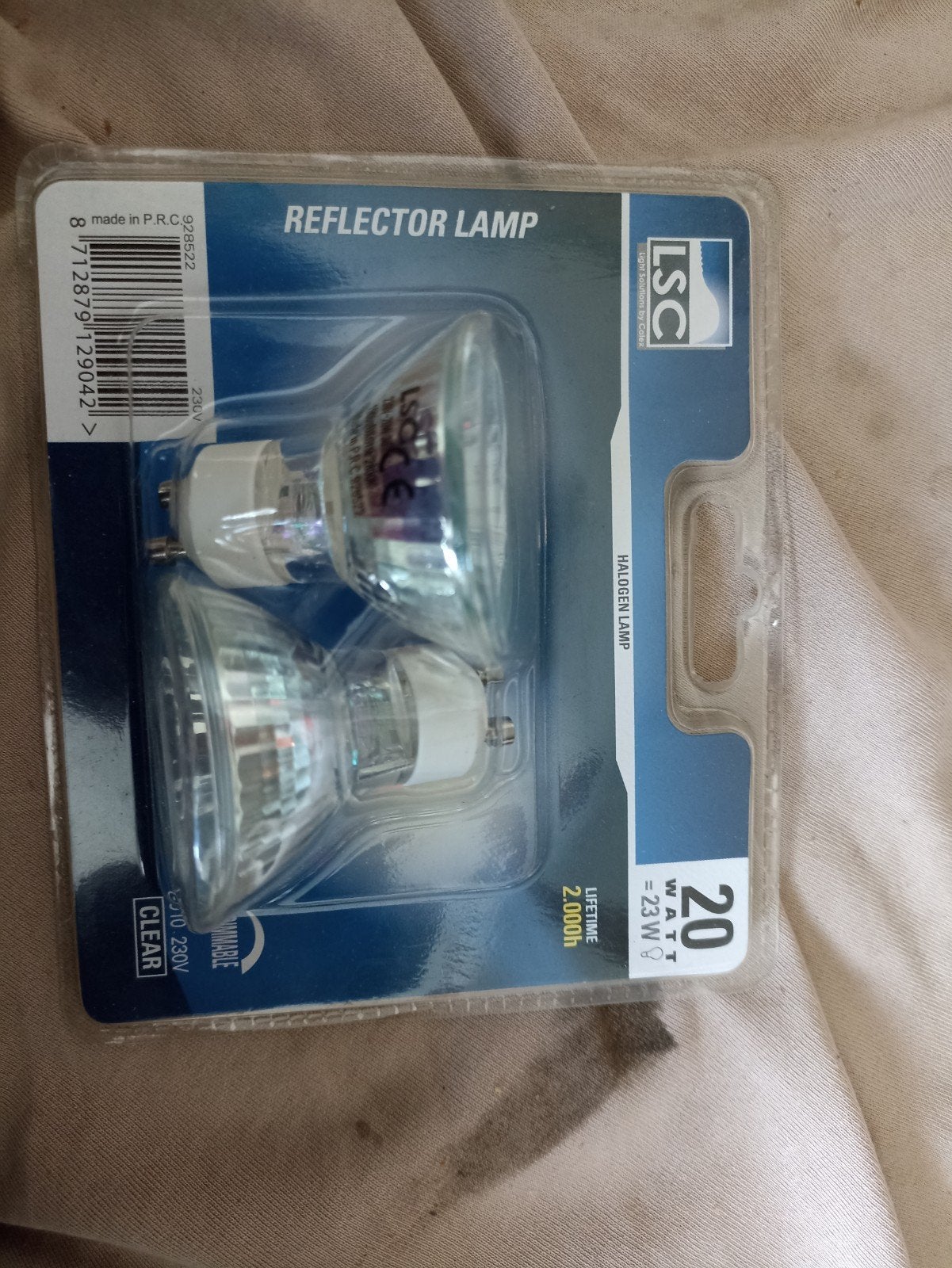 LSC Halogeenlamp GU10 20W (2 stuks), Huis en Inrichting, Lampen | Losse lampen, Ophalen, LSC Smart Connect, GU10, Dimbaar