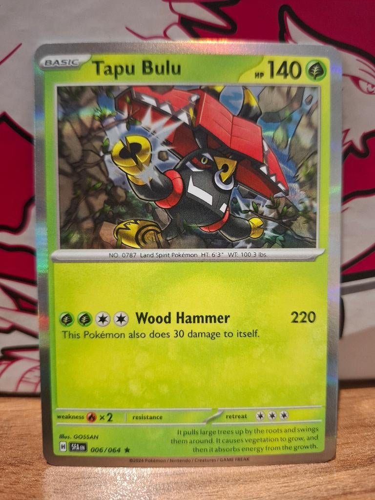Pokemon Tapu Bulu SFA 006/064 holo, Ophalen of Verzenden, Nieuw, Losse kaart