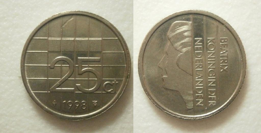 PD02566 Beatrix 25 cent 1998, Ophalen of Verzenden, Koningin Beatrix, 25 cent, Losse munt