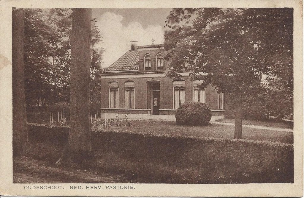Oudeschoot (Frl.) Ned. Herv. Pastorie, Ophalen of Verzenden, 1920 tot 1940, Ongelopen, Friesland