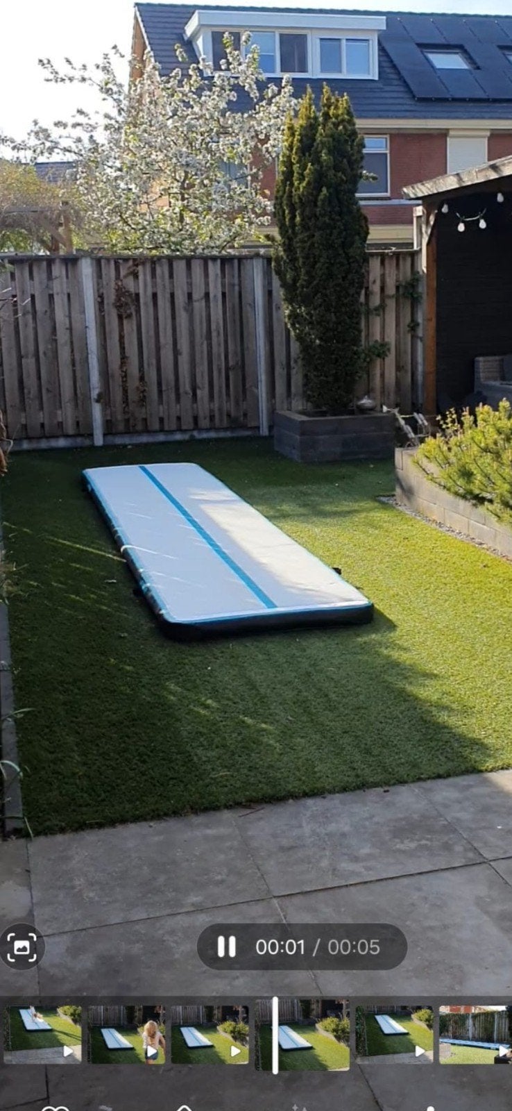 MMS airtrack 5 meter, Ophalen