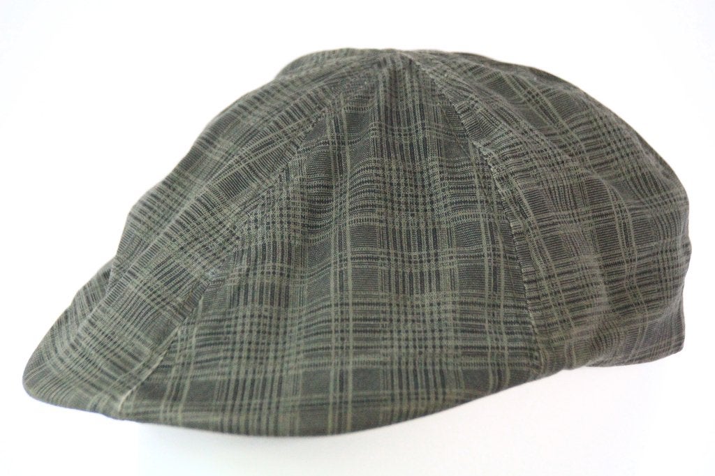 Vintage flatcap platte pet Panelenpet groen katoen 58-59, Ophalen of Verzenden, Gedragen, 58 of 59 cm (L, 7¼ of ⅜ inch), Pet