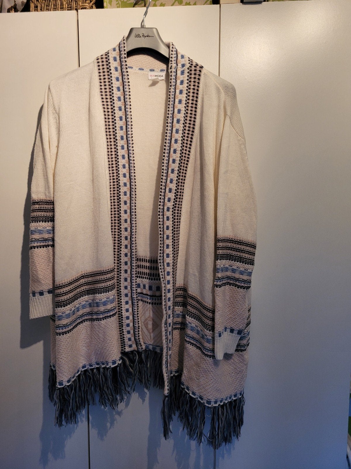 Dik, fijn vest maat 62, wit met blauwtinten, Kleding | Dames, Wit, Maat 46/48 (XL) of groter, Ophalen of Verzenden, Gedragen