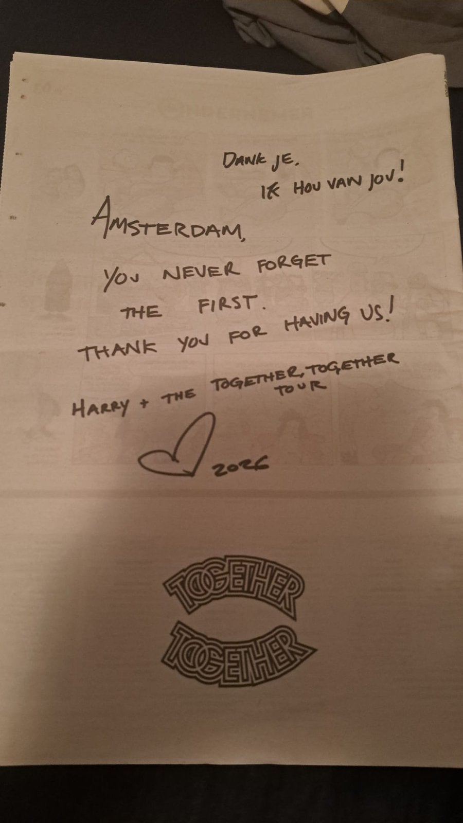 Parool Harry Styles, Ophalen of Verzenden, Nieuw, Krant